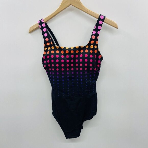 Swim Solutions Shape Solver Womens 8 Going In Circles One-Piece Swimsuit 2277 - Picture 4 of 10